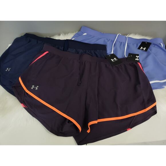 Lot 3 PAIR New Running Trainer Short XXL Under Armour Gym Workout Black Athletic - Picture 1 of 8